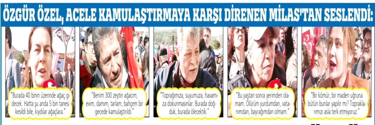 Mobilisation contre l'expropriation à Milas : Le CHP soutient la résistance d'Akbelen et appelle la Cour Constitutionnelle à l'action