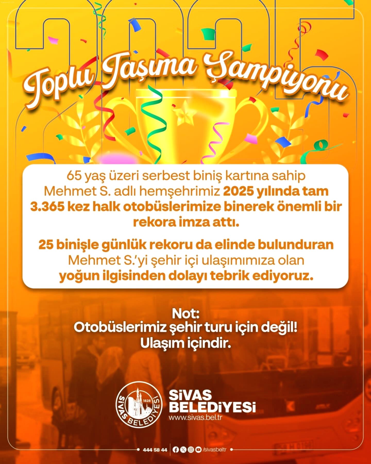 Sivas : La gratuité des transports pour les seniors sous le feu des critiques suite à un usage intensif